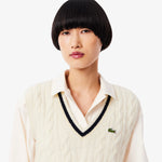 Cable Knit Wool Sweater Vest