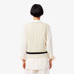 Cable Knit Wool Sweater Vest