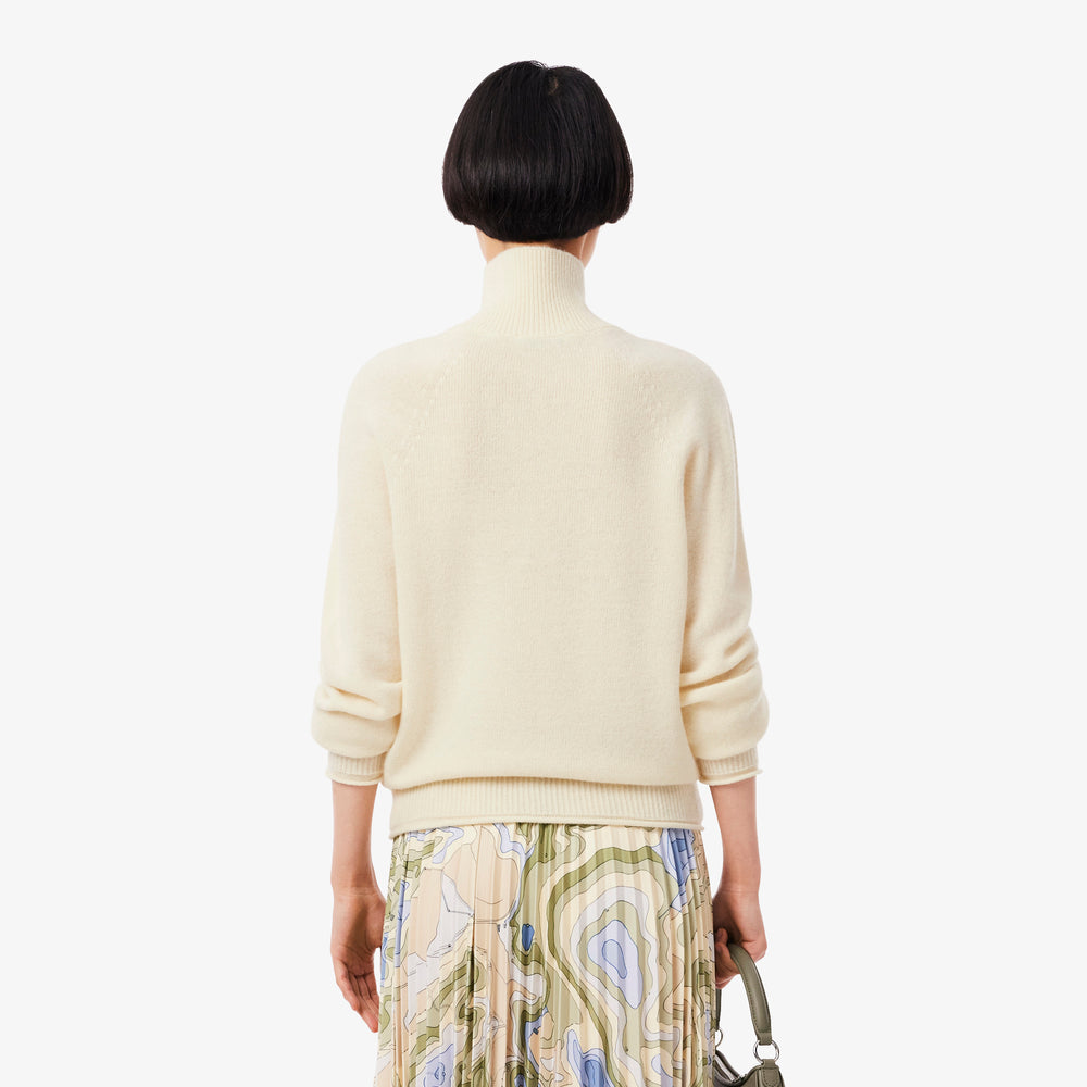 Carded Wool High Neck Sweater