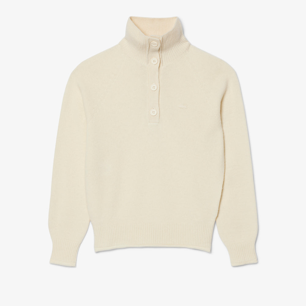 Carded Wool High Neck Sweater