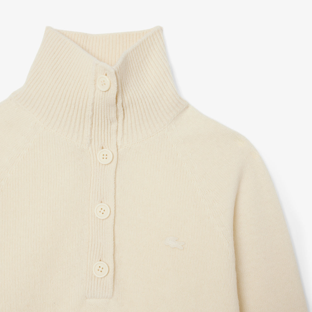 Carded Wool High Neck Sweater