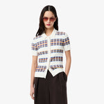 Short Sleeved Rib Knit Sweater