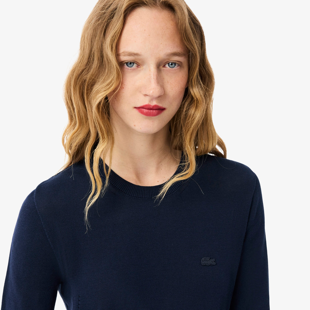 3D Knit Crew Neck Sweater