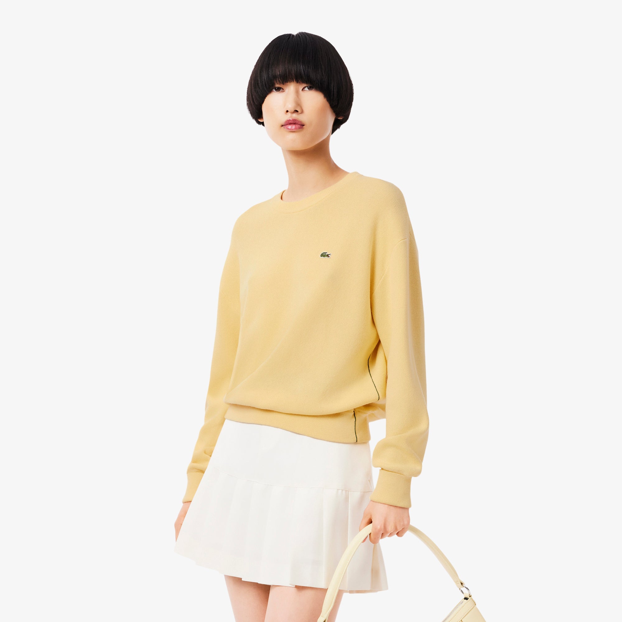 Relaxed Fit Cotton Crew Neck Sweater – Lacoste ZA