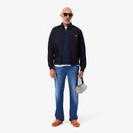 Zipped High Neck Cotton Sweater