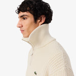 High Neck Half Zipper Heavy Wool Sweater