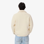 High Neck Half Zipper Heavy Wool Sweater