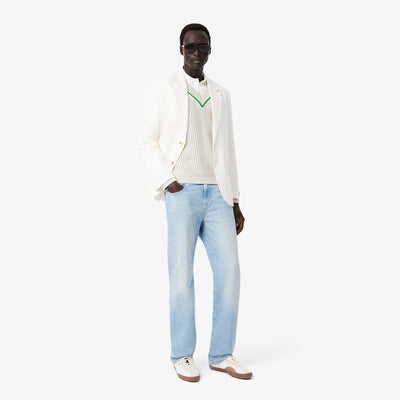 V Neck Striped Tennis Sweater