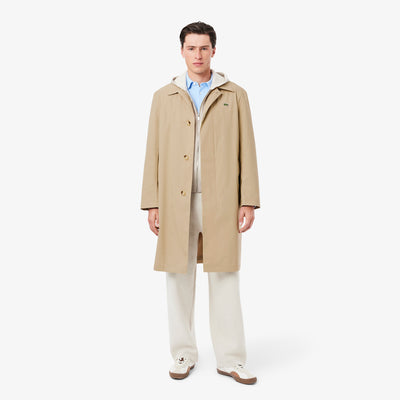 Mid-Length Water-Repellent Windbreaker Trench