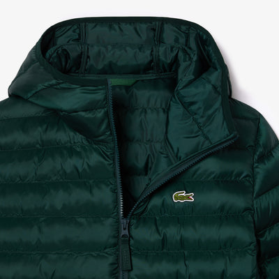 Water Repellent Hood Quilted Puffed Jacket