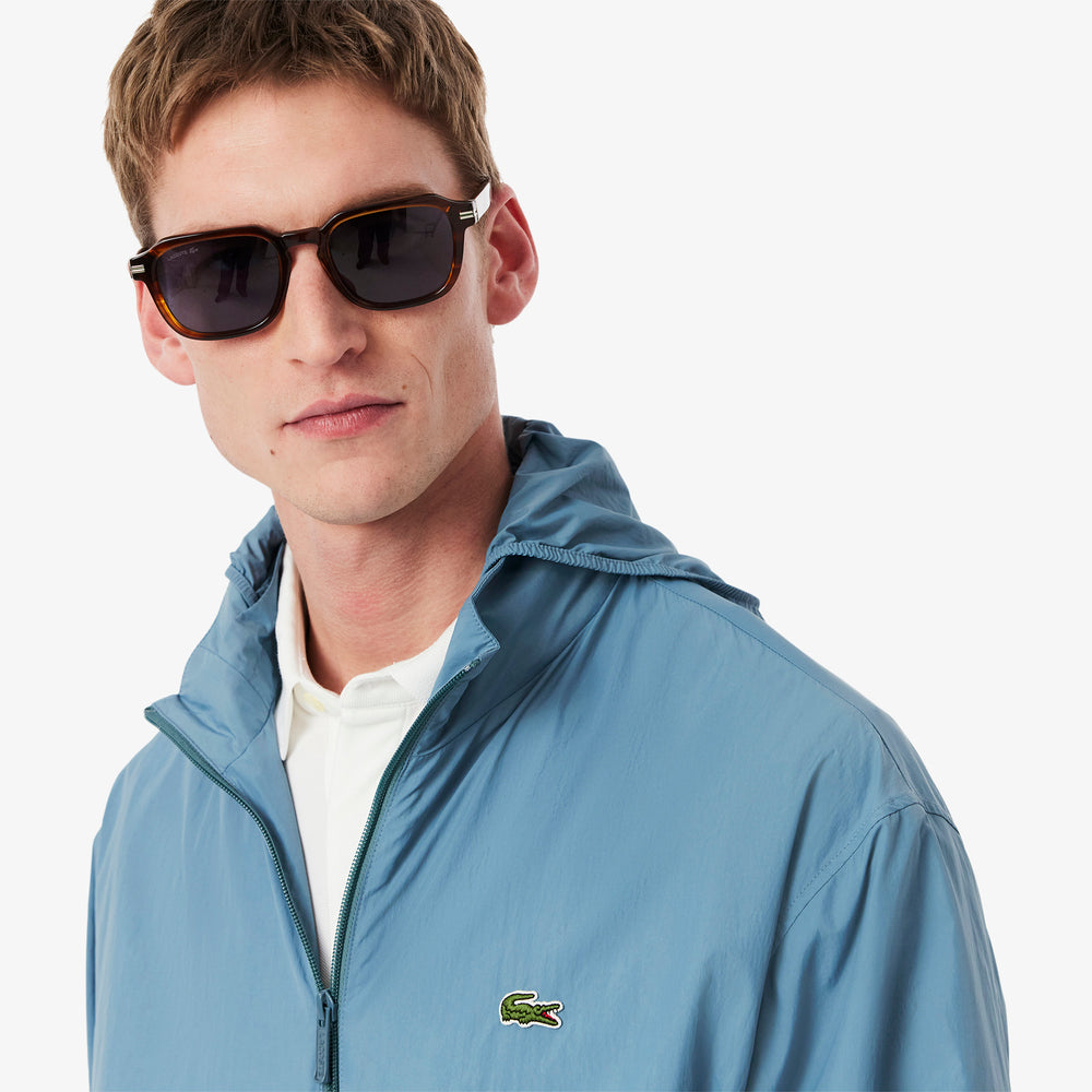 Water-Repellent Hooded Track Jacket