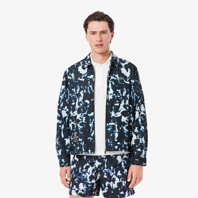 Print Motif Water-Repellent Windbreaker