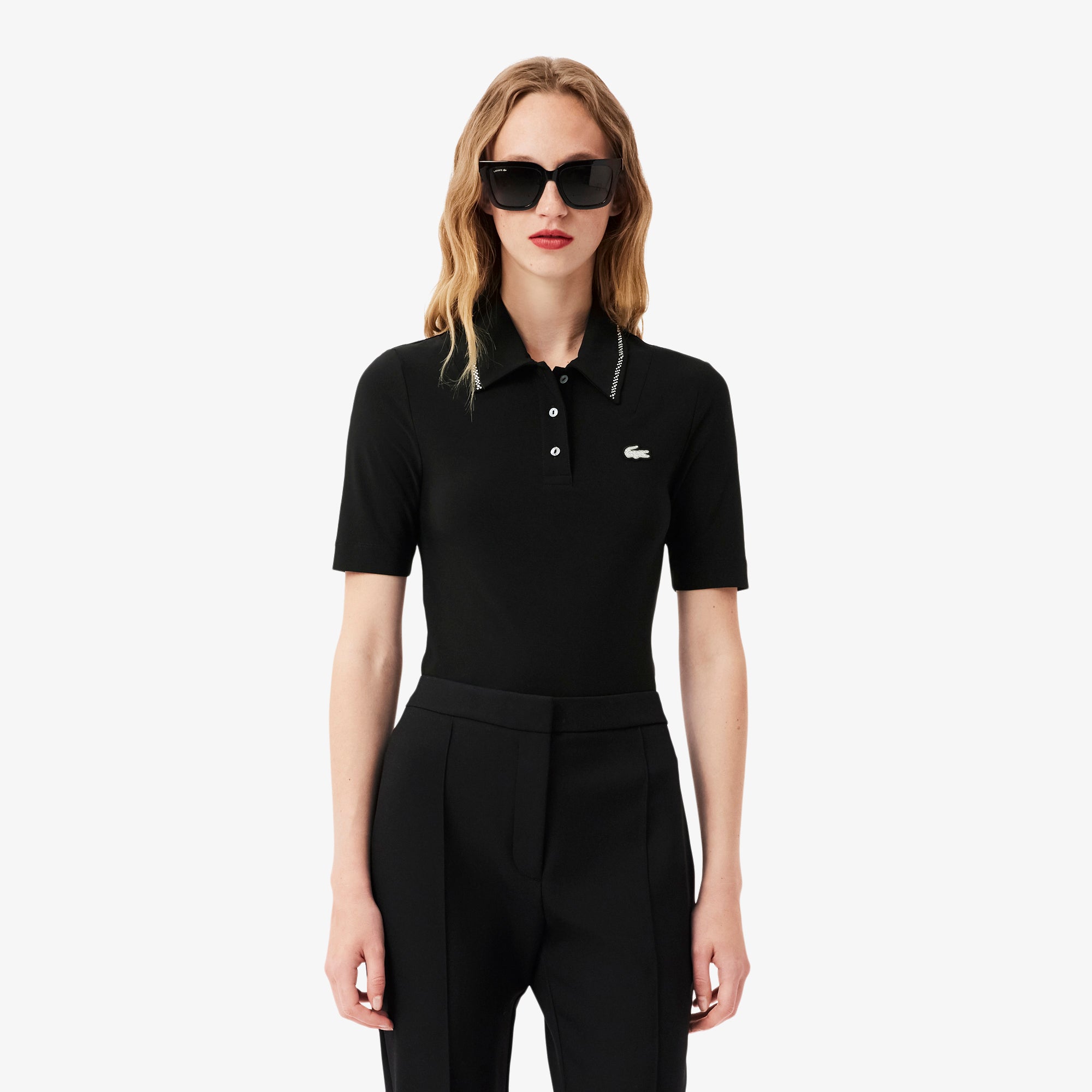 L.12.D Slim Fit Diamanté Pop Polo Shirt – Lacoste ZA