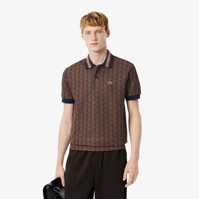 Classic Fit Monogram Jacquard Polo Shirt