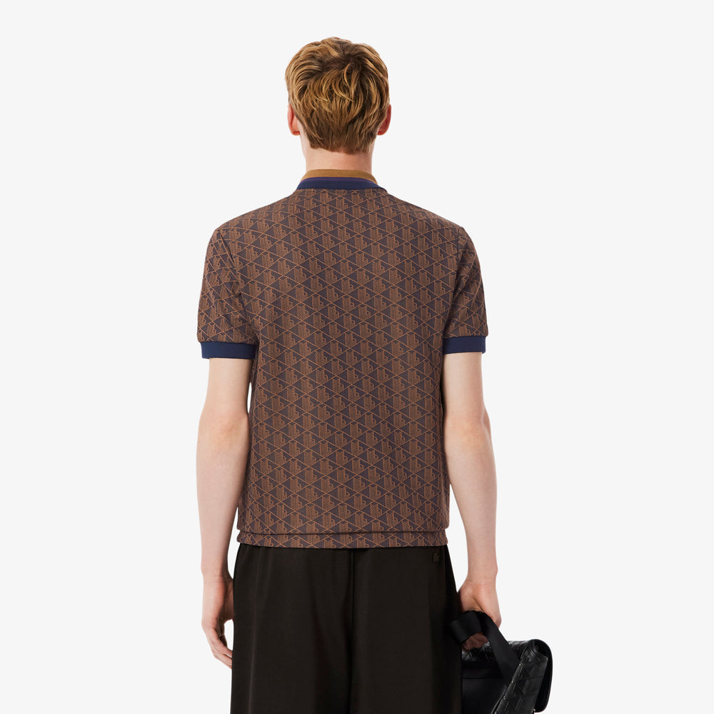 Classic Fit Monogram Jacquard Polo Shirt