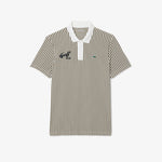 Heat Regulating Striped Golf Polo Shirt