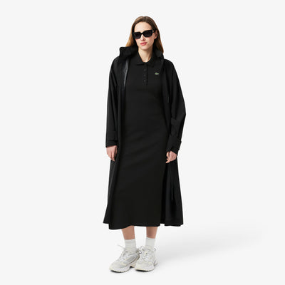 Long Ribbed Cotton Polo Dress