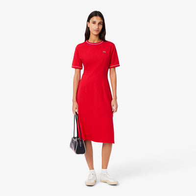 Trim Accent Jersey T-shirt Dress