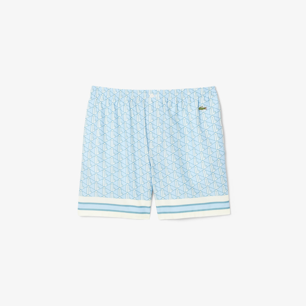 Lightweight Monogram Print Shorts