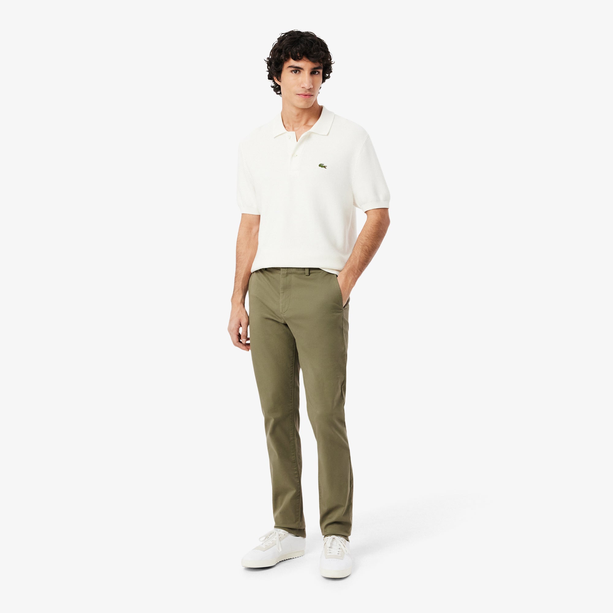 chimalaxPLEASE CHINO TROUSERS 32インチ Slim Fit Stretch Twill Chino Pants – Lacoste ZA