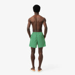 Mid Length Monogram Print Swim Trunks