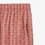 Mid Length Monogram Print Swim Trunks