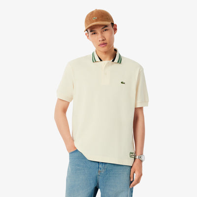French Made Classic Fit Stripe Collar Polo Shirt