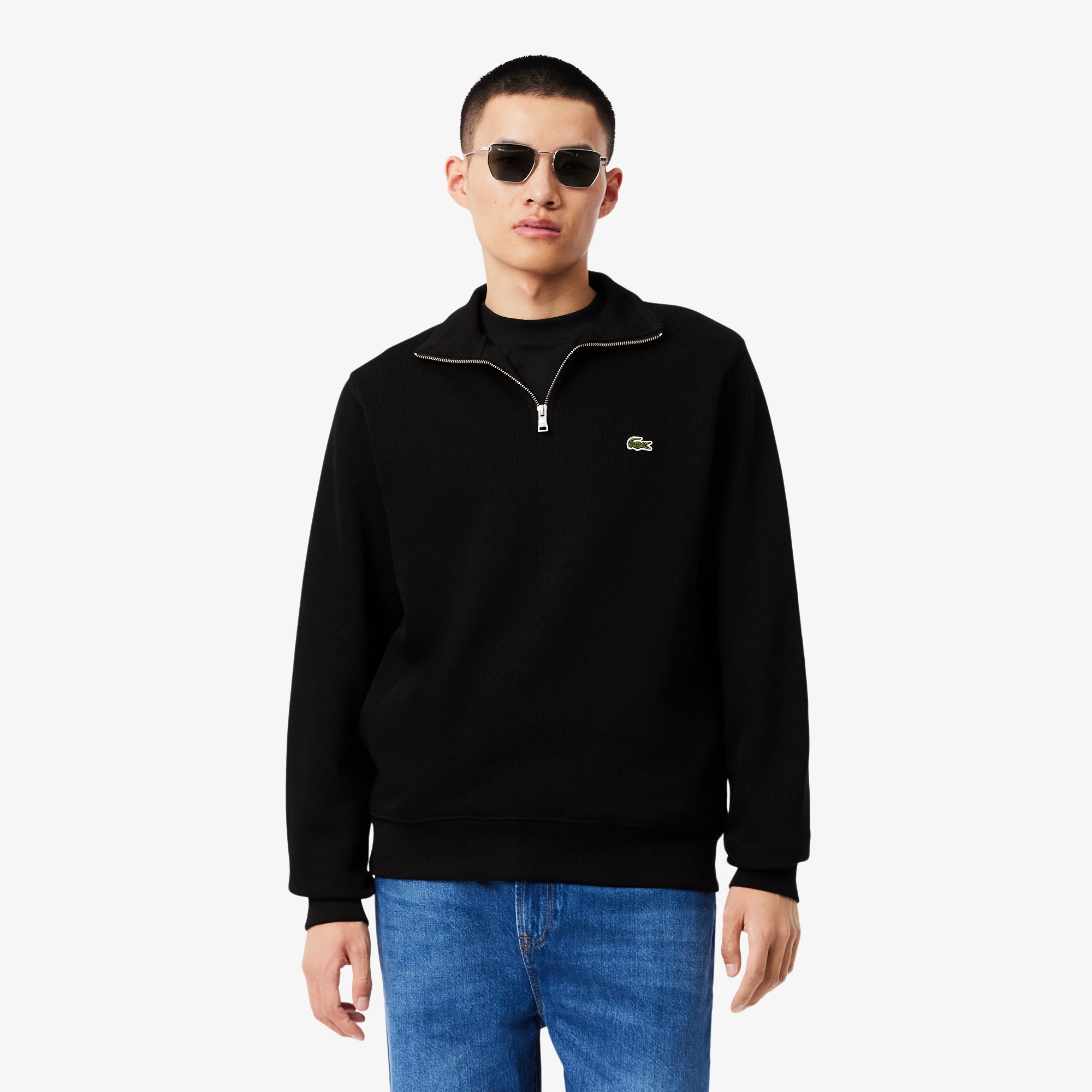 Zip-Up High Neck Interlock Sweatshirt – Lacoste ZA