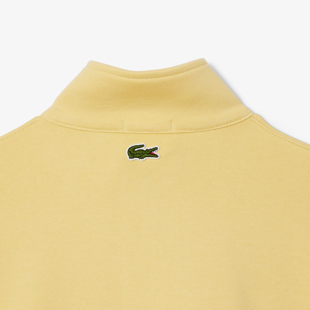 High Neck Zip-Up Print Sweatshirt