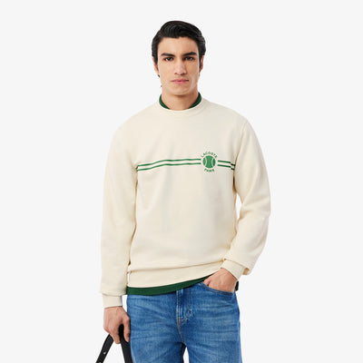 Tennis Print Fleece Sweatshirt