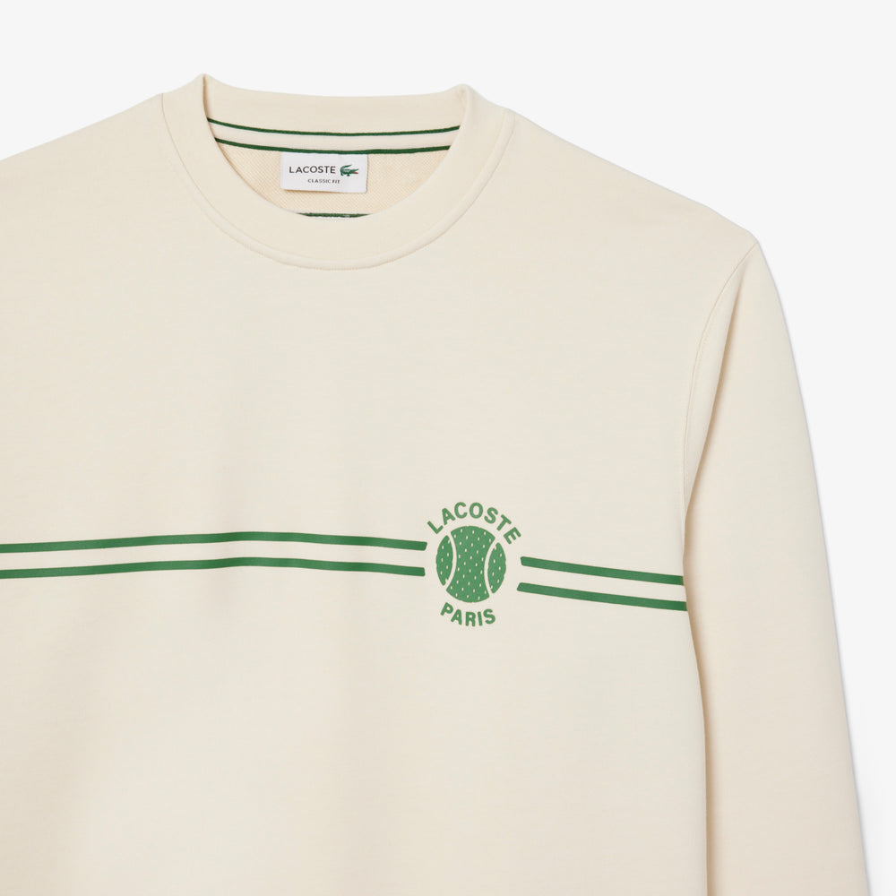 Tennis Print Fleece Sweatshirt