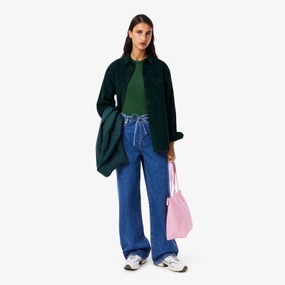 Slim Fit Ribbed Cotton T-shirt