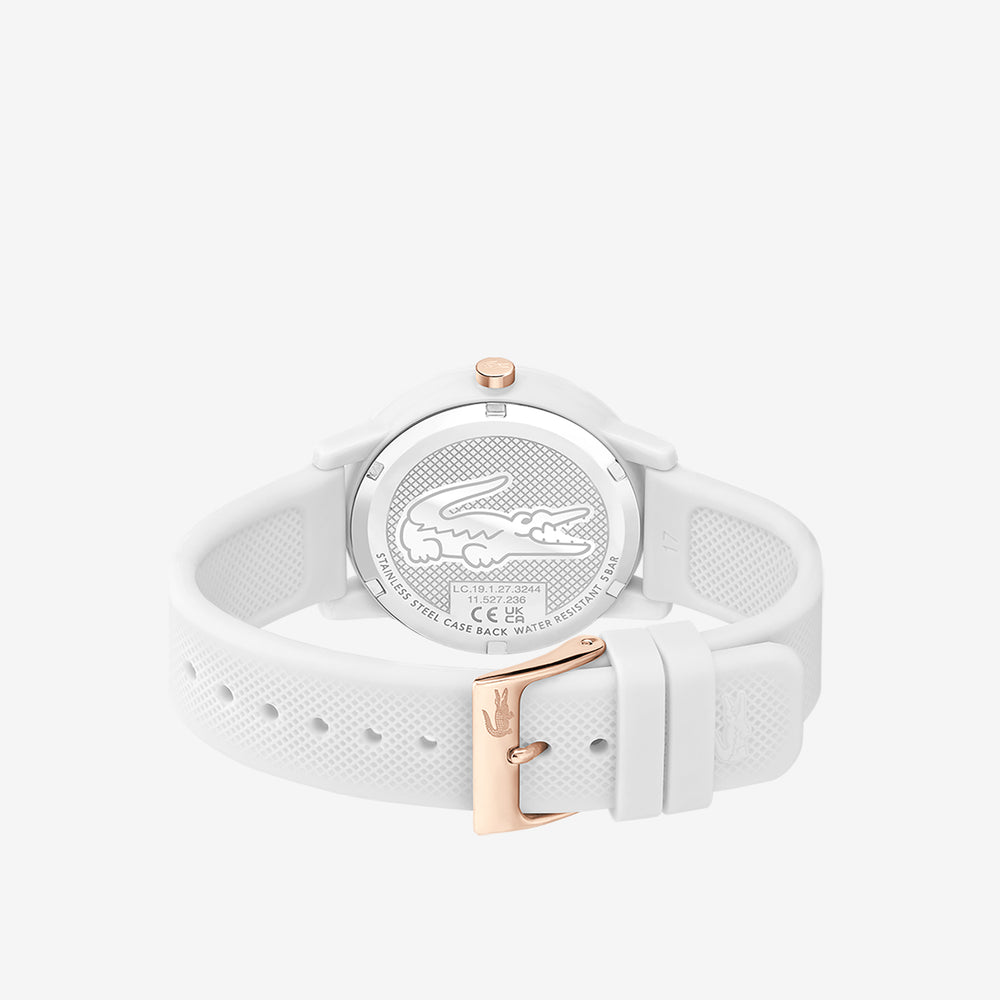 Women's Lacoste.12.12 White Silicone Strap Watch