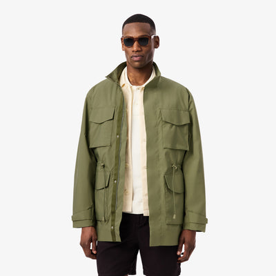 Mid-Length Water-Repellent Windbreaker Jacket