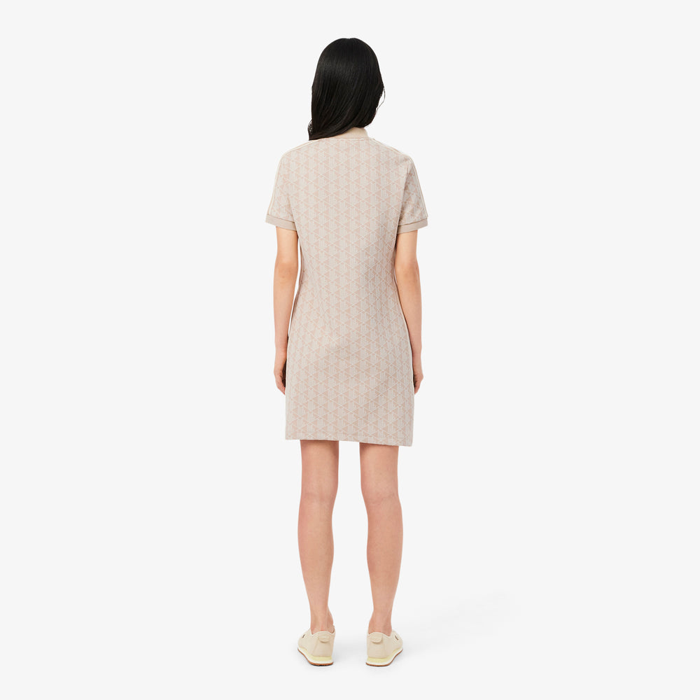 Slim Fit Monogram Jacquard Polo Dress