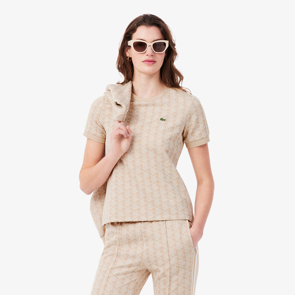 Slim Fit Monogram Jacquard T-shirt