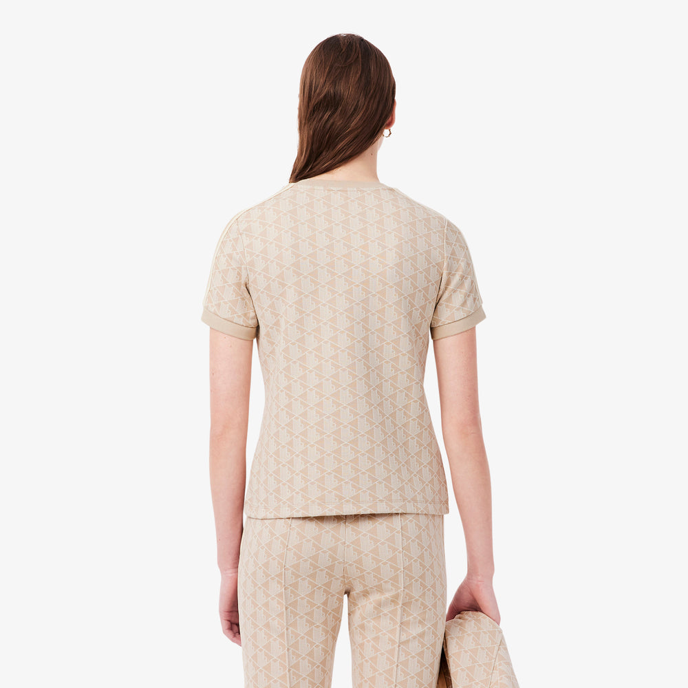Slim Fit Monogram Jacquard T-shirt