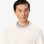 Stretch Piqué Stripe Collar T-shirt
