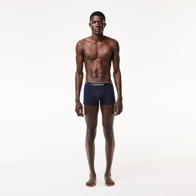 Pack Of 3 Navy Casual Trunks With Contrasting Waistband