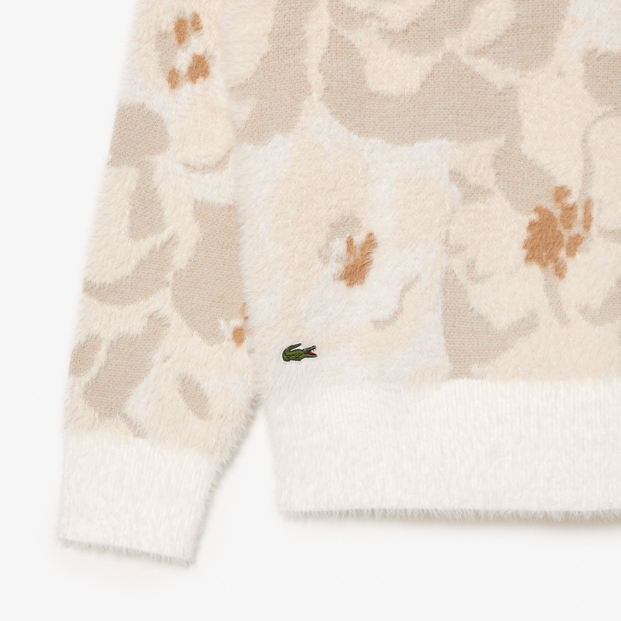 トップス JACQUARD COTTON CREWNECK SWEATER 25AW Floral Jacquard Knit Sweater – Lacoste ZA