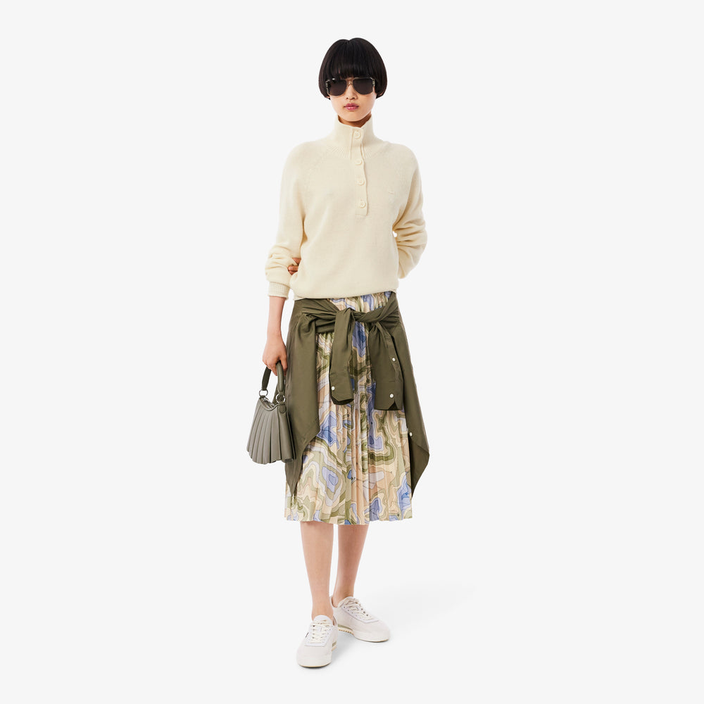 Carded Wool High Neck Sweater