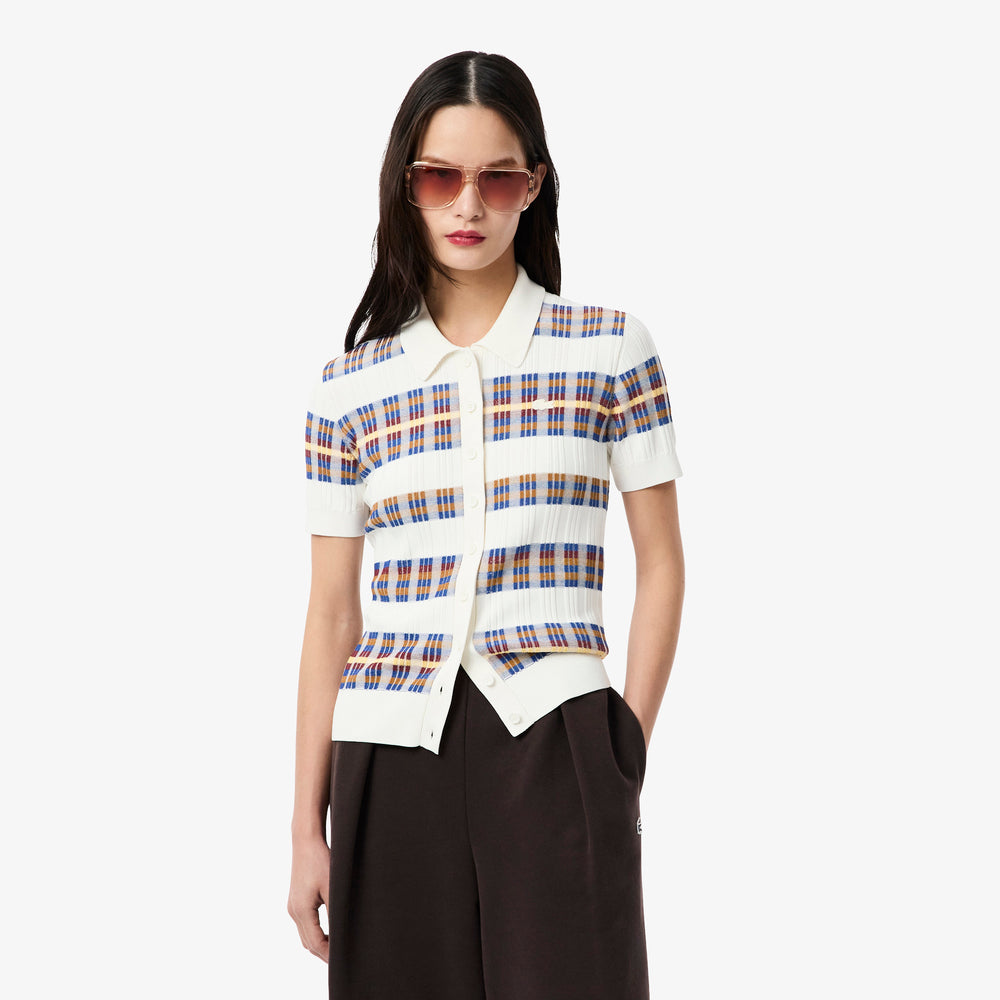 Short Sleeved Rib Knit Sweater