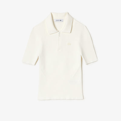 Women’s Lacoste Zipped Knit Polo Shirt