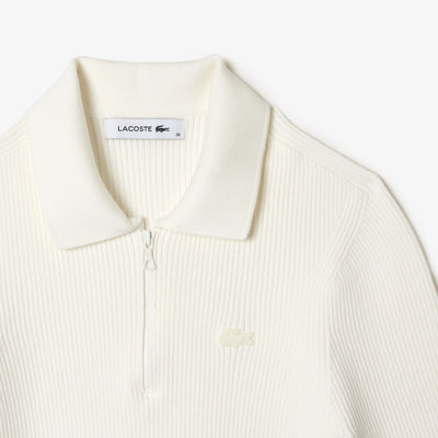 Women’s Lacoste Zipped Knit Polo Shirt