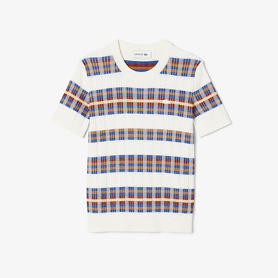 Short Sleeved Rib Knit Sweater