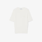 Short Sleeved Ribbed Cotton Sweater