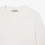 Short Sleeved Ribbed Cotton Sweater