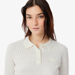 Regular Fit Ribbed Knit Polo Shirt