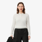 Regular Fit Ribbed Knit Polo Shirt