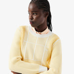 Tennis Court Graphic Jacquard Sweater